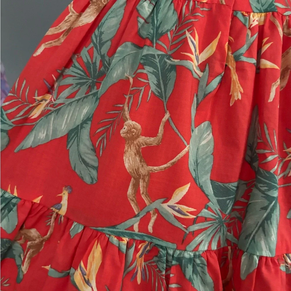 Janie and Jack Vibrant Monkey Tropical Dress - Picture 7 of 7